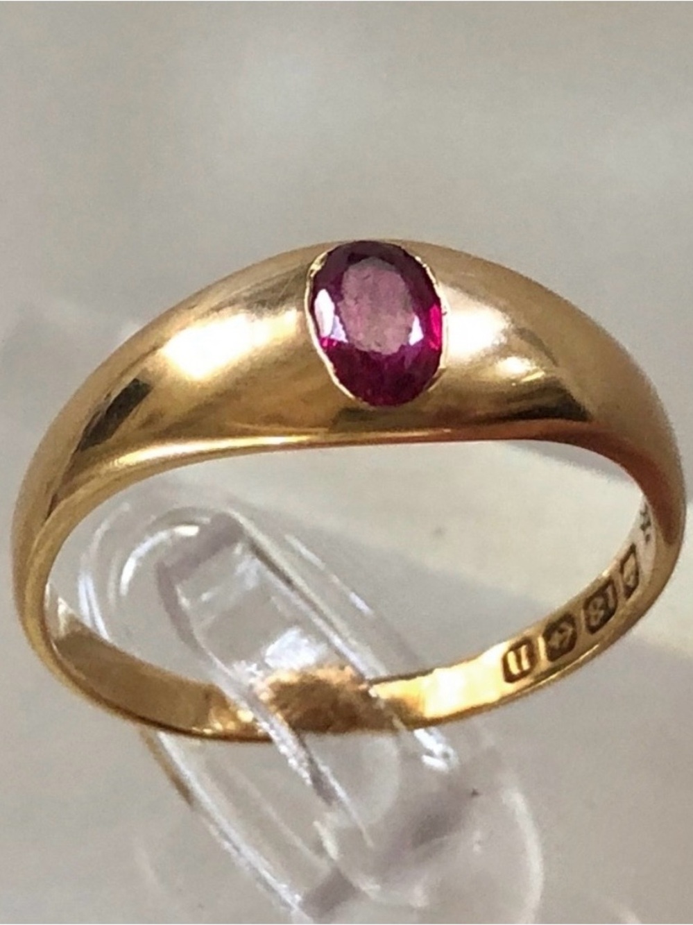 Antique 18k Rudy Ring Fully Hallmarked Birmingham